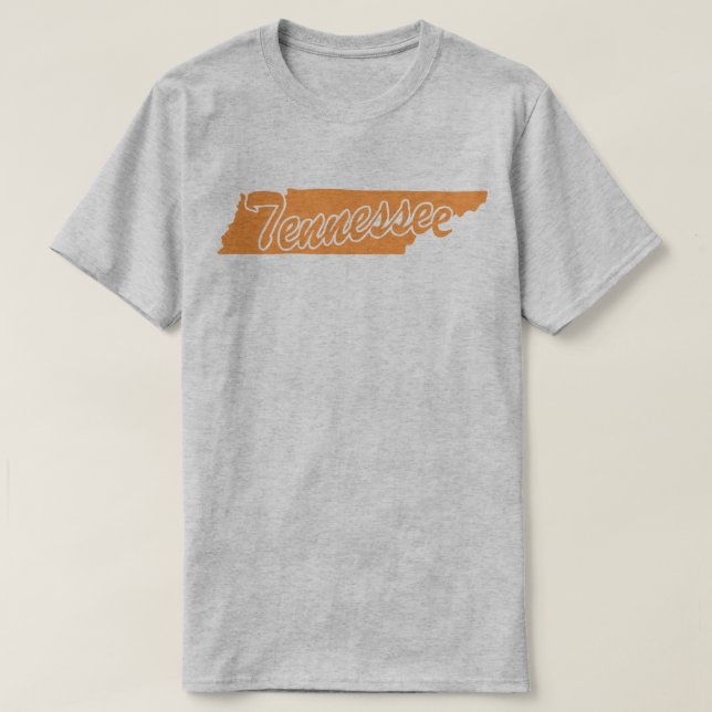 Tennessees delstat-formad t-shirt (Design framsida)