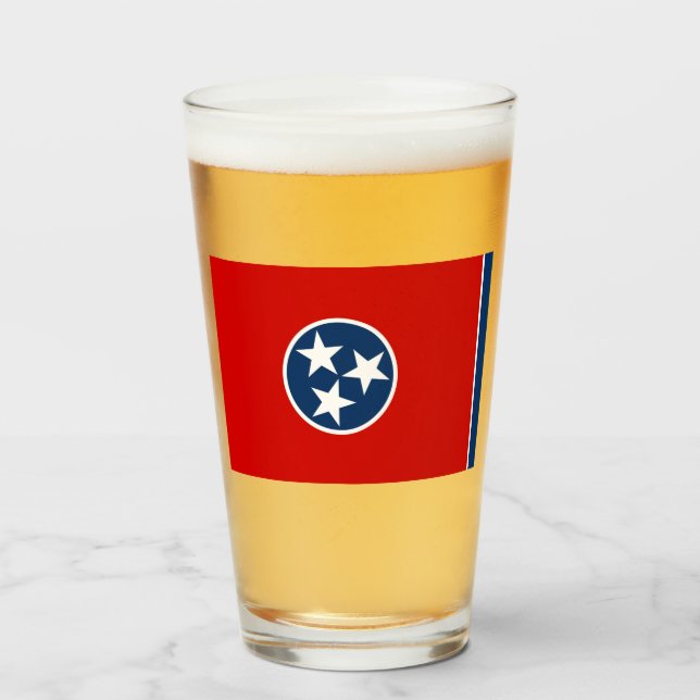 Tennessees delstatsflagga glaskopp (Framsida fylld)