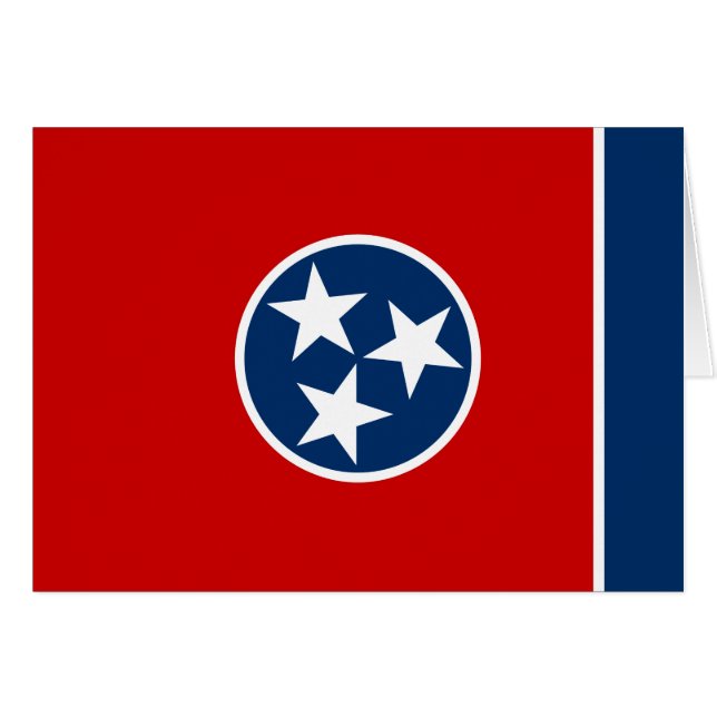 Tennessees delstatsflagga hälsningskort (Framsidan Horizontal)