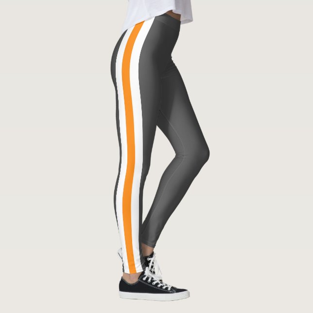 Tennessees laganda i orange, grått och vitt leggings (Höger)