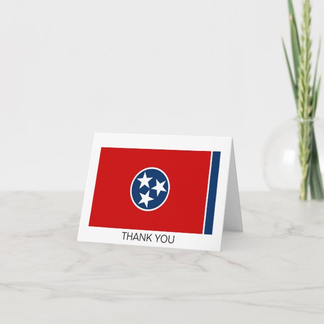 Tennessees statsflagga tack kort (Framsida)