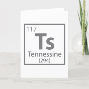 Tennessine - Tennessee Science Periodic Bord Helgkort