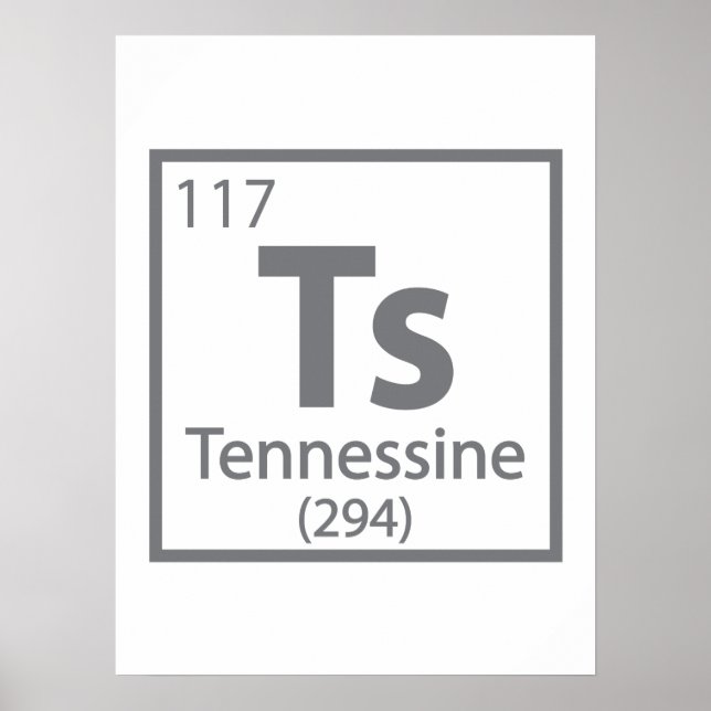 Tennessine - Tennessee Science Periodic Table Poster (Framsidan)