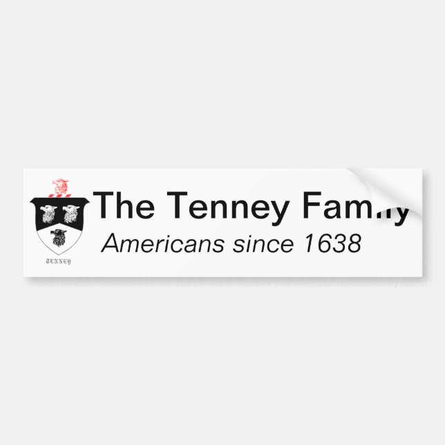 Tenney familjbildekal bildekal (Framsidan)