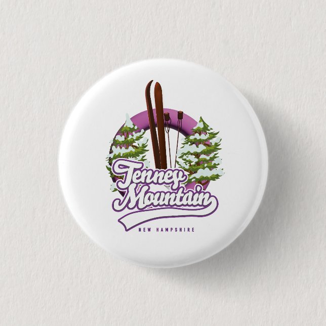 Tenney mountain new hampshire skid logotyp knapp (Framsida)
