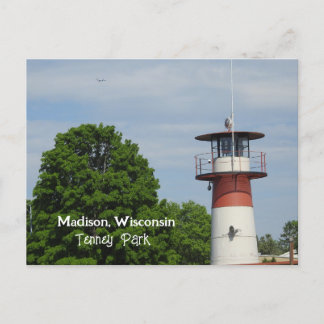 Tenney Park i Madison Wisconsin Lighthouse Vykort