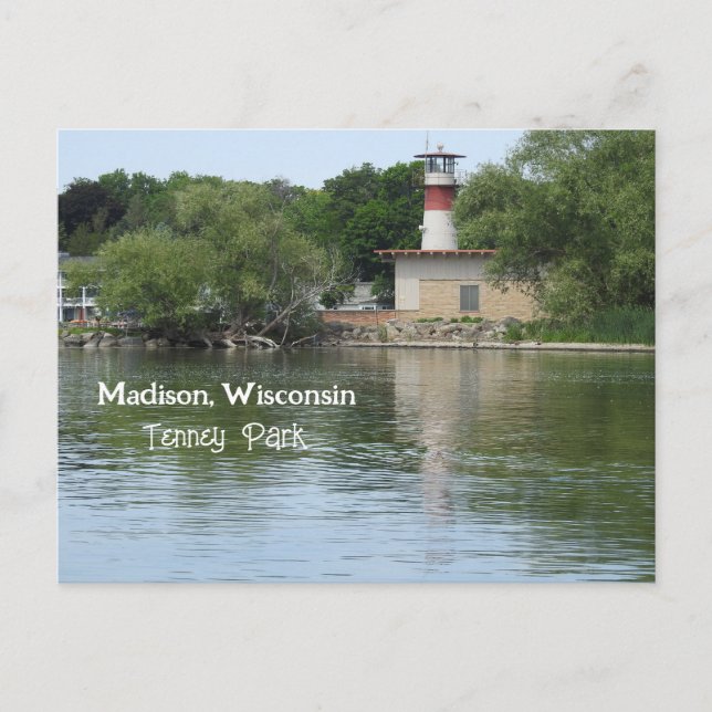 Tenney Park, Madison Wisconsin Lighthouse Vykort (Framsida)