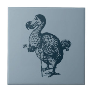 Tenniels Dodo Small (4,25 x 4,25 tum) keramiskt pl Kakelplatta