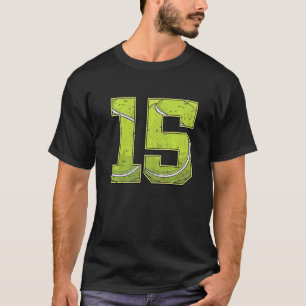 Tennis 15:e födelsedagsflicka 15 år gammal t shirt