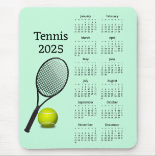 Tennis 2025 Calendar Mousepad Musmatta