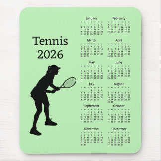 Tennis 2026 Calendar Mousepad Musmatta