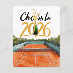 Tennis 2026 Nyårsfirande Vykort