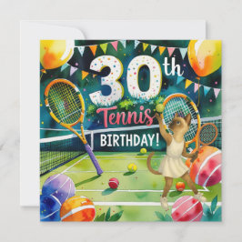 Tennis 30års födelsedag för siamesiska kattlovers julkort
