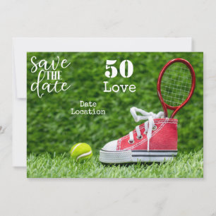 Tennis 50:e födelsedag Spara inbjudan till datum