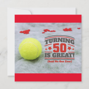 Tennis 50:e födelsedagen är underbart kort