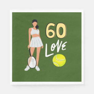Tennis 60:e födelsedagen för kvinnliga spelare pappersservett