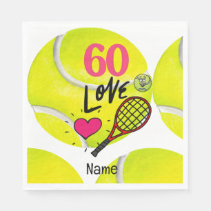 Tennis 60:e födelsedagen för tennis Player Pappersservett