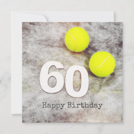 Tennis 60:e födelsedagen med tennis bollar