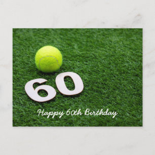 Tennis 60:e födelsedagen vykort