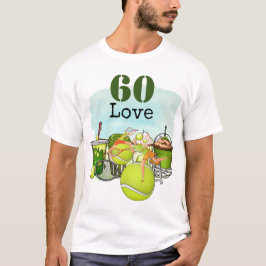 Tennis 60:e födelsedagstendagen tennis boll nummer t shirt