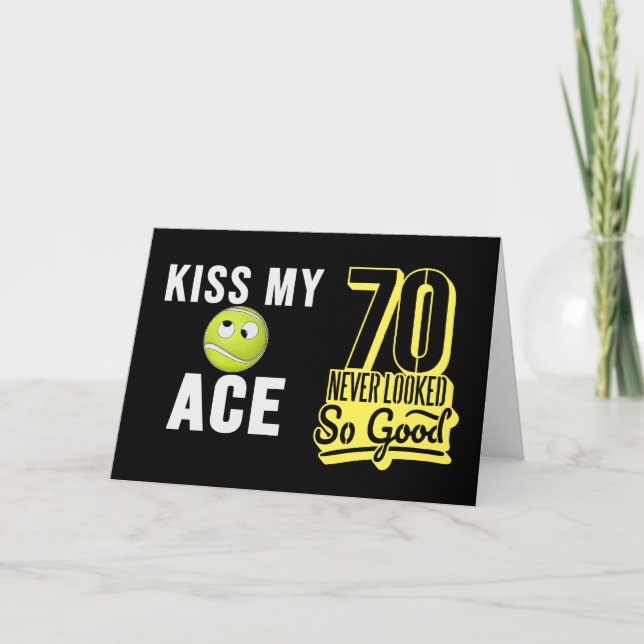 Tennis 70:e födelsedagen för Tennis Player-kort Kort (Framsida)