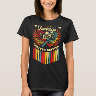 Tennis 80:e födelsedag Manar Kvinnor Vintage 1942 T Shirt