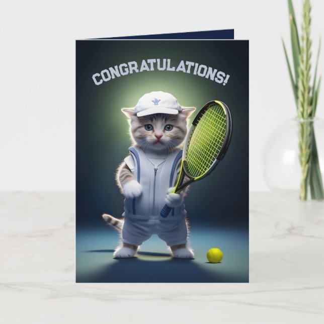 Tennis Ace Kitten Tack Kort (Framsida)