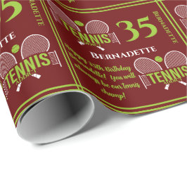 Tennis Addict Namn Age Birthday Presentpapper