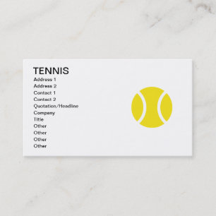 Tennis affärsbokskortsmall visitkort