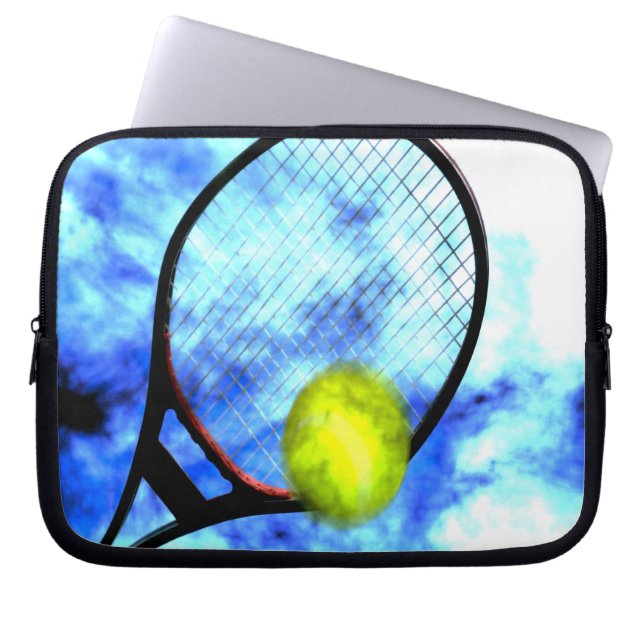 Tennis all dagGrungestil Laptop Sleeve (Framsidan)