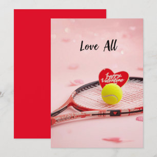 Tennis Alla hjärtans dag med KÄRLEK till Spelare Julkort