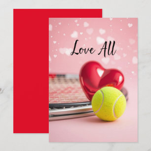 Tennis Alla hjärtans dag med KÄRLEK till Spelare Julkort
