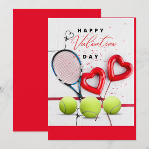 Tennis Alla hjärtans dag med KÄRLEK till spelare Julkort