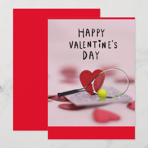 Tennis Alla hjärtans dag med KÄRLEK till Spelare r Julkort