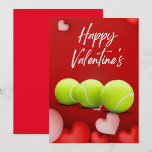 Tennis Alla hjärtans dag med KÄRLEK till spelare r Julkort