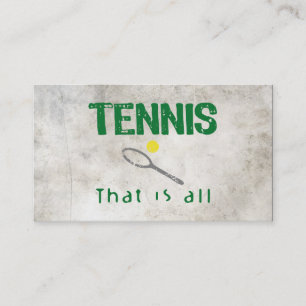 Tennis alla som är visitkort