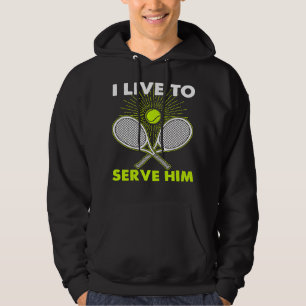 Tennis Älskare Player jag spelar och jag vet att S Hoodie