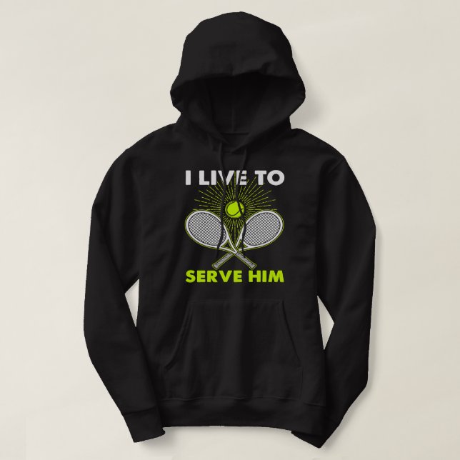 Tennis Älskare Player jag spelar och jag vet att S Hoodie (Design framsida)