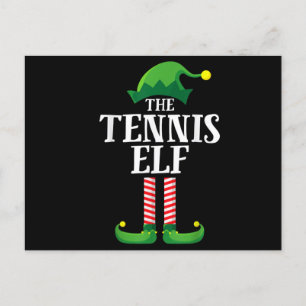 Tennis Alv Matchande Familjegrupp Julfest Meddelande Vykort