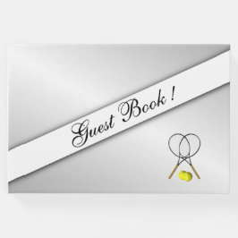 Tennis Anpassningsbar Silver Guest Bok