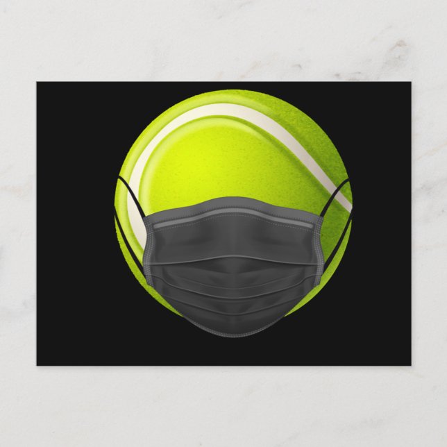 Tennis Ansikte Mask Funny Tennis Quarantine Gift R Meddelande Vykort (Framsida)