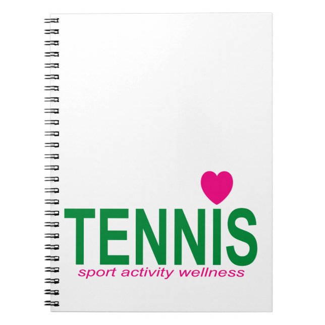 Tennis Anteckningsbok Med Spiral (Framsidan)