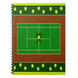 Tennis Anteckningsbok Med Spiral