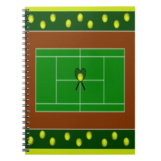 Tennis Anteckningsbok Med Spiral (Framsidan)