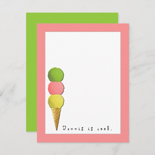 Tennis Anteckningskort (Fram/baksida)
