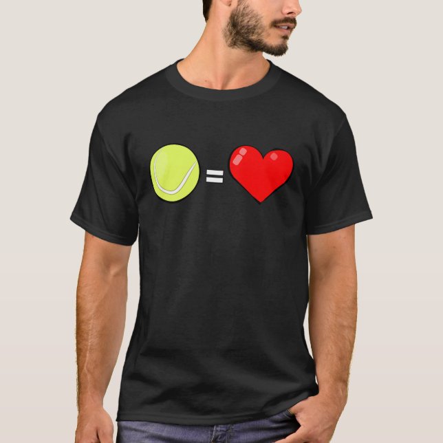 Tennis Är Kärlek T Shirt (Framsida)