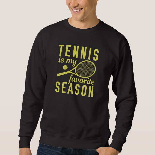 Tennis är min favoritsäsong lång ärmad tröja (Framsida)