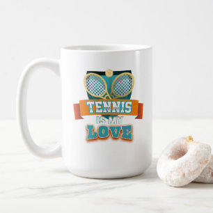 Tennis är min kärlekmugg kaffemugg