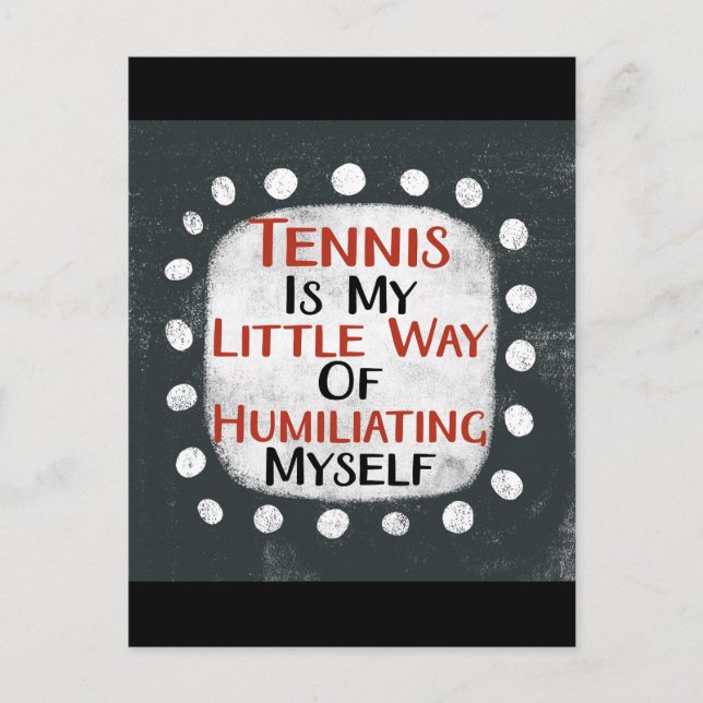 Tennis är min lilla sätt brevkort vykort (Framsida)