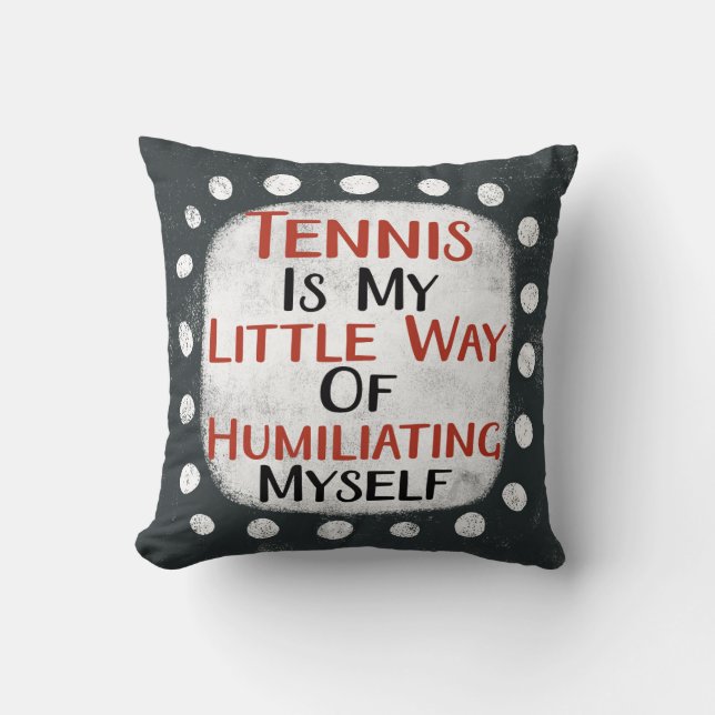 Tennis är min lilla väg Dekorativ kudde (Framsida)